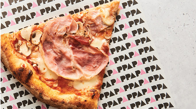 Pizza slice fra Pappa Pizza i Lyngby